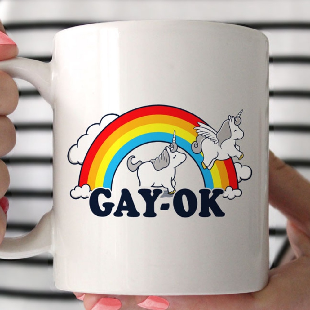 LGBT Pride Mug with Rainbow | Gay OK